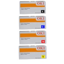 오키 C5550MFP 정품인증토너 4색1세트(검정 빨강 파랑 노랑), 1개, 검정+칼라