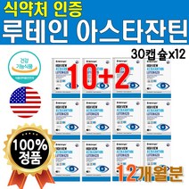 대용량 프리미엄 루테인아스타잔틴 미국 직수입 12개 12박스 360 캡슐 12개월 분 마리골드 꽃 플래티넘 식약처 인증 루테인비타민 비타민B 비타민 500mg 루테린 50대 60대
