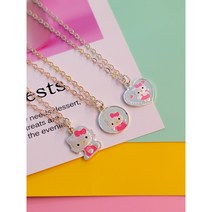 미아방지 은 목걸이 헬로키티3종, 만3~7세 37cm, 헬로키티모양