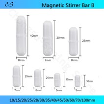 업소용믹서기B타입 자석 교반기 바 PTFE 믹서 실험실 화학 바 3x6 5x10 7.5x15 - 10x60mm, 04 B15 7.5x15mm5Pcs