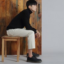 디벨로 남성용 스탠다드 테이퍼드핏 세미 와이드 크림진 9부