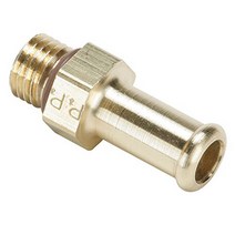 Parker 68HB-6-M114 ISO Port Adapter Beaded Hose Barb to Metric Brass Beaded Hose Barb Connector, 1