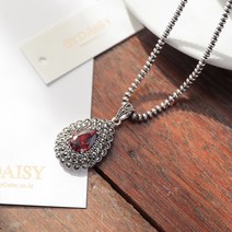 [바이데이지] 07Bn0411 1월탄생석 가넷 원석 실버목걸이