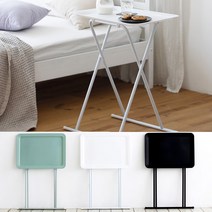 독서 식사 티타임 다용도 접이식 테이블 틈새공간활용, 블랙