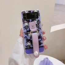 어두운 바람 만화 성격 삼성 갤럭시 zflip4 휴대 전화 케이스 삼성 zflip 3 소프트 케이스 tpu 팔찌 소녀 투명 안티 가을 귀여운 실리콘