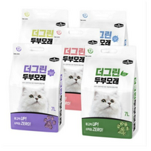 더그린 고양이 두부모래 가는입자 7L X 4개 5종, 더그린 복숭아향-4봉