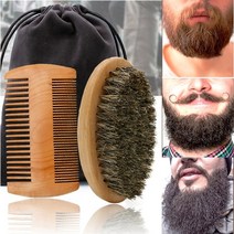 구렛나루 수염 전문 soft boar bristle wood beard brush hairdresser shaving brush 빗 남자 콧수염 빗 키트 선물 가방 hair 빗, 설정
