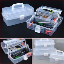 콤비박스 공구함박스 멀티공구함 투명공구가방 투명공구함 3단공구함, 대