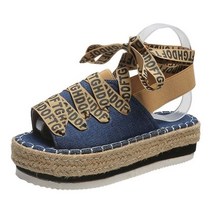 에스파듀 여름슬립온 여름 화이트 웨지 여성 샌들 오픈 토 글래디에이터 샌들 여성 캐주얼 레이스 업 여성 플랫폼 샌들 여름 신발