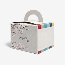 추석송편포장 떡상자 복주머니상자 송편포장용기 선물상자, 100개, 감사합니다 돌떡케익상자