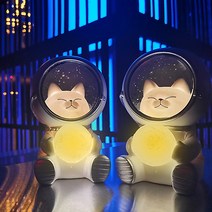 비행사 우주곰 우주냥 비행사 LED 미니 무드등, 우주냥 1개