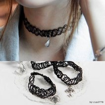 꼬임줄팬던트스트링/패션목걸이/초크/레이스넥