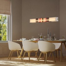 LED 조각보 롱 일자 6인 긴 전등 주방 식탁위 한옥조명 명품조명 아일랜드 식탁등 설치, 전구색(3000K노란빛), B2