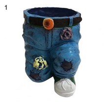 정원가꾸기 데코 크리 에이 티브 블루 청바지 재배자 수제 옷 화분 냄비 심기 Succulents 꽃 정원 장식, 02 1, 02 1