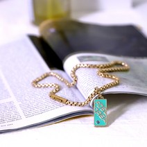 [포슘코리아] 투어목걸이 실버 골드, 실버(레드), M