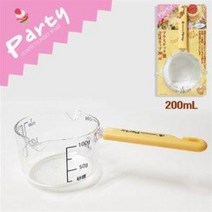 일본 Party 손잡이계량컵 200mL (이유식 베이킹 눈금비커 제과제빵 용량), ., D-2629(1개)
