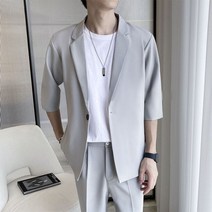 반팔 블레이저 7부 마이 아우터 여름 남자 자켓 남성 오피스룩 가을 시원한 오버핏 하객룩 정장