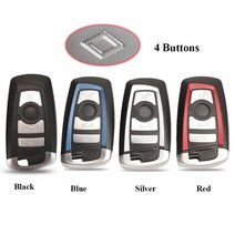 자동차키 스마트키Jinyuqin-스마트 자동차 키 셸 커버 리모트 키리스 케이스 BMW CAS4 F FEM 3 5 7 시리, 02 4 Buttons_04 은