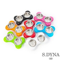 비숑 애견간식그릇 스피치강아지 말티즈 토이푸들 L, 색상_블랙, 상세페이지 참조