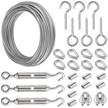 철망 울타리 닭장 능형 코팅 펜스 식물 등반 정원 와이어 와이어 와이어 로프 클립 스트링 조명용 턴버클 와이어 텐셔너 매달려 키트, 1개