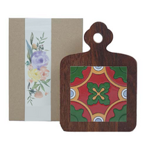 마미어 북유럽 타일냄비받침, 07 레드그린, 1개