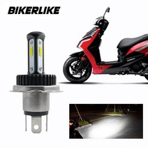 KR모터스 비버 오토바이 LED 전조등 12V H4헤드램프 3면 헤드라이트 바이크, BLT 12v 오토바이LED 3면