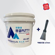 친환경 쌍곰 퍼티 빠데 5kg 핸디코트 외부용 내부용 (석고보드 구멍 벽 구멍 메우기 이보드 틈새 메우기)+막헤라67mm, 쌍곰 외부용 + 막헤라 67mm