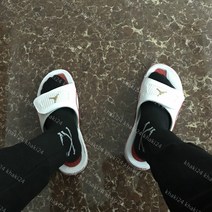 조던슬리퍼 Jordan Hydro AJ4 Jordan 화이트 레드 남성용 슬리퍼