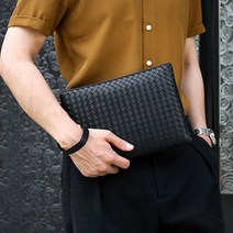 남여공용 격자 패턴 클러치백 HB015