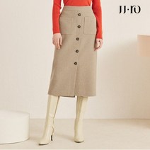 JJ지고트 JJ.ro 패치 포켓 울 헤링본 스커트 GLCA0SKR3