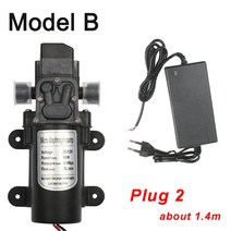 엔진양수기 양수기펌프 미니양수기 지하수펌프 고압 자동차 세척 스프레이 워터 펌프 5L/분 DC 12V 60W 마, 08 B and adaptor 2