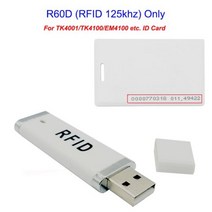 조정 가능한 미니 휴대용 rfid 125khz 13.56mhz 근접 스마트 em 카드 usb id rfid 카드 리더, R60D RFID 125khz