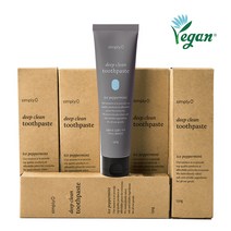 심플리오 비건인증 딥클린 치약 아이스민트 130g 치석제거 구취억제, 12개입