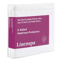 Linenspa 방수 저자극 매끄러운 5겹 프리미엄 패브릭 매트리스 프로텍터 퀸
