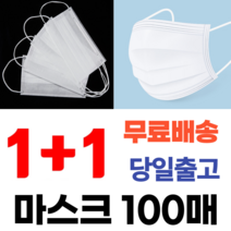 1+1 숨쉬기편한 기능성 에어 스마트 일반 여름 비말차단 일회용 3D 패션 부직포 블랙 덴탈 마스크 100매, 성인 블랙 50매+성인 블랙 50매