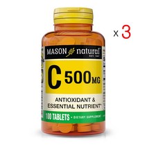 매이슨네츄럴스 비타민 C 500mg 타블렛, 3개, 100정, 100정