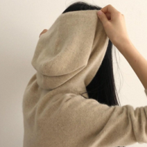 홀가먼트 라쿤울 마리아 후드 니트티 (라쿤+울 60%)