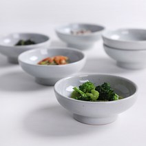 고백자 국산도자기 꽃 굽 찬기 3size, 소