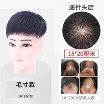 통풍 쉐도우펌 남성 탈모 숏 가발 탈모가발 원형탈모 포마드 스타일리쉬 통가발 중년 소프트 숱보충, [18x20] 모직-바늘핀-전진발