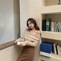 빅사이즈 오프숄더 니트 카라 오프숄더 니트 여리여리 스퀘어넥 니트 오프숄더니트 오프숄더티 사선 니트티 오픈숄더니트 여성 숄더니트