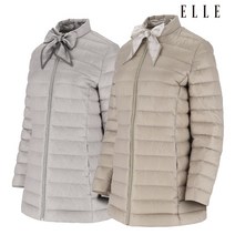 엘르골프 스카프 탈부착 긴기장 다운점퍼 (여) 6I82001