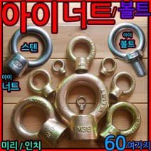 아이너트/철/스텐/M/8/6/10/12/16/18/20/24/30/36/22 sus sts 304 미리, 4-1 아이너트 (인치), e)3/4-1개