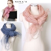 니나스파리 비스코스실크 엘레건스핏 오간자스카프 6SH258