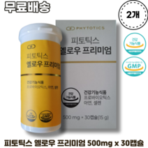 피토틱스 옐로우 프리미엄 30캡슐 X 2개 질유래유산균 장건강도움 생유산균50억CFU보장 신바이오틱스 3중복합기능성 유산균증식 유해균억제 장건강, 500mg x 30캡슐