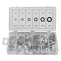 ZYAMY 900pcs M3/M4/M5/M6/M8/M10 Metal Washers Assorted Kit Flat Ring Plumbing Seal Gasket for Screws, 1