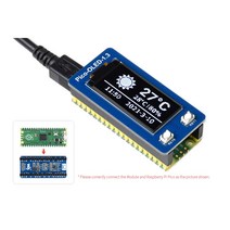 싱글보드 데모보드 액세서리 pc 1.3 인치 64x128 블랙 화이트 OLED 디스플레이 화면 모듈 쉴드 햇 RPI 라즈베리 파이 피코 W RP2040 보드 액세서리 I2C/S