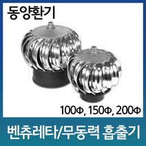 무동력흡출기 200mm 덕트 벤츄레이터 벤츄레이타 회전식 통풍기