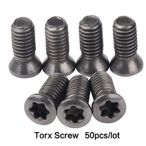 콜릿 척 볼트 탭 밸브 50 개/몫 M1.8 M2 M2.5 M3 M4 M5 M6 torx 나사 카바이드 선반 인서트 CNC 공구 액세, 12 M3.5 x 12