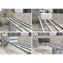 컨베이어 벨트 레일 이동 하역 롤러 콘베어 소형, 1미터 섹션 30cm 바퀴 3줄