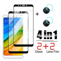 4in1 보호 유리 샤오미 레드미 5 플러스 4X 6 5A 6A 노트 4 프로 S2 Go K20 용 강화 렌즈 필름, [02] Only 2 Glass, [18] For Redmi Go